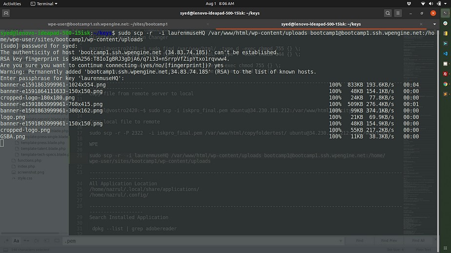 Using SCP to Transfer Files