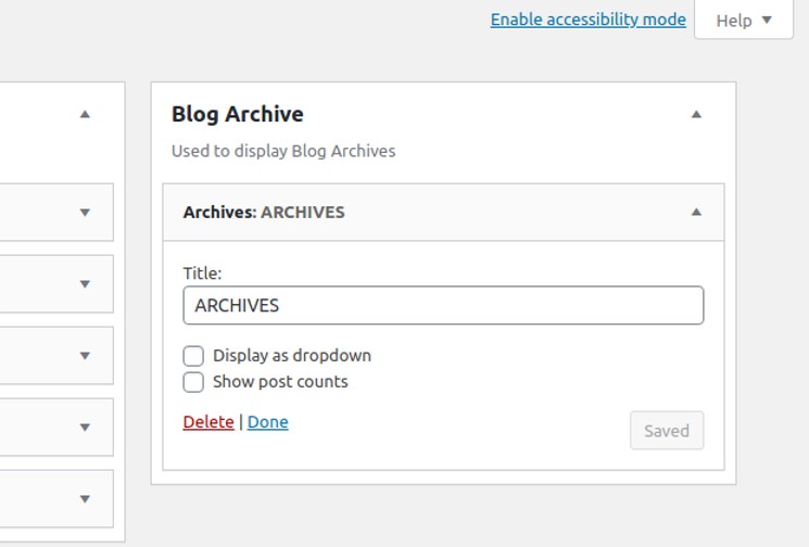 Creating a Dynamic Sidebar on WP